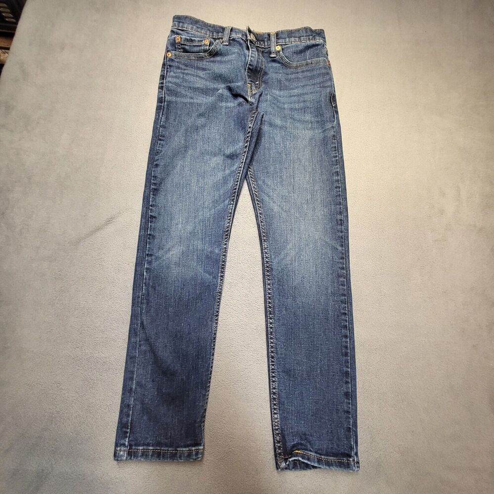 Levis 512 Jeans Mens Size 29x27 Blue Slim Fit Taper Leg Distressed Denim